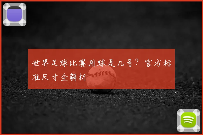 世界足球比赛用球是几号?官方标准尺寸全解析